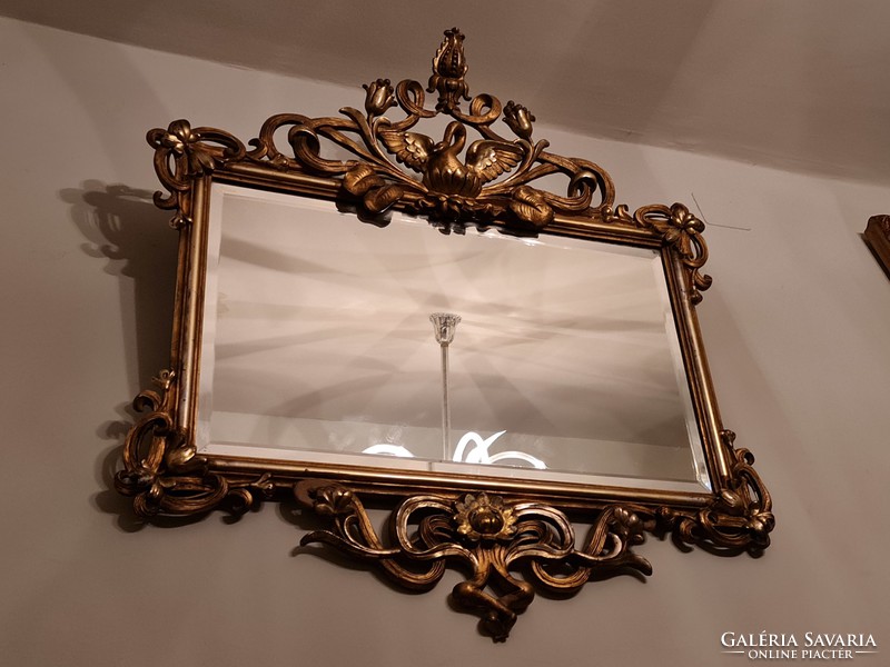Old empire / art nouveau mirror (tukor)