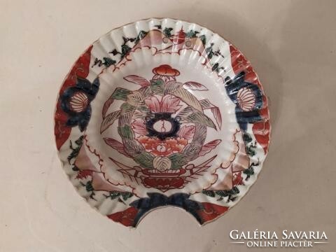 Antik kínai Imari porcelán borbély fodrász eszköz tál tányér 8635