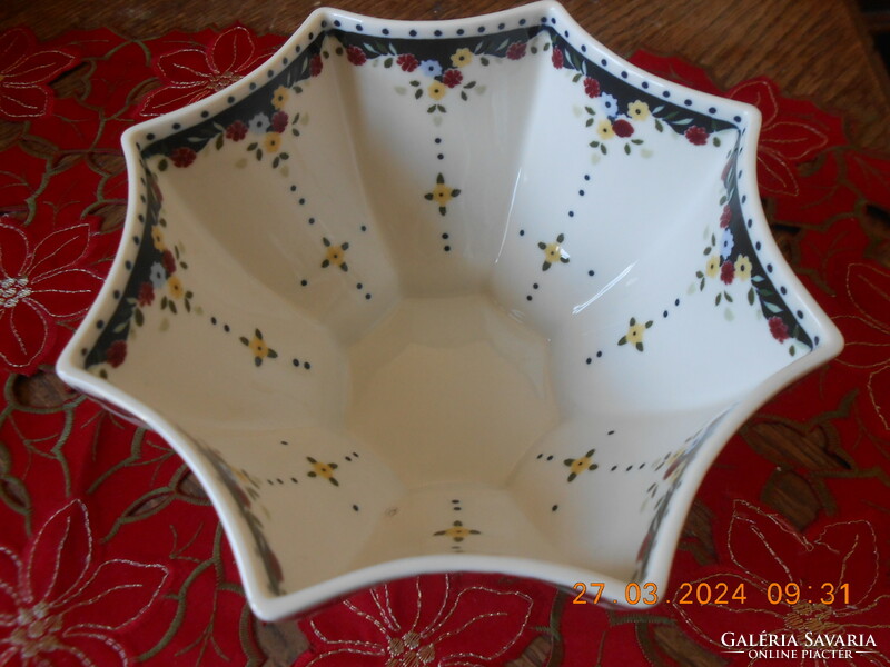 Zsolnay sissy pattern star-shaped large bowl