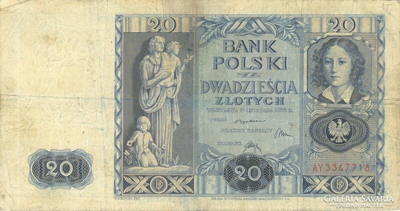 20 Zloty zlotych 1936 poland 1.