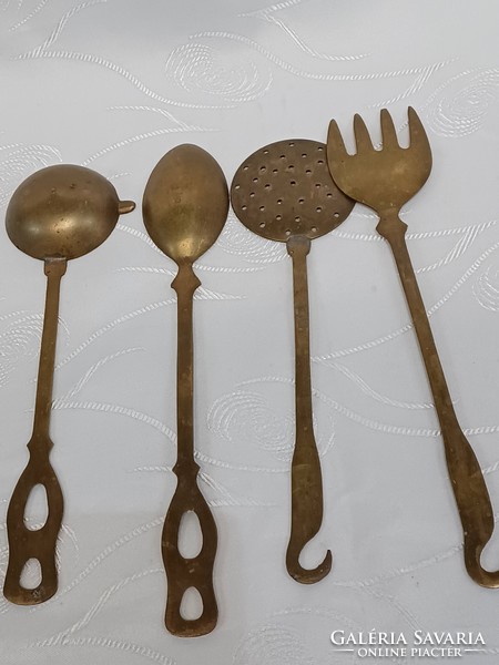 Copper serving tool set