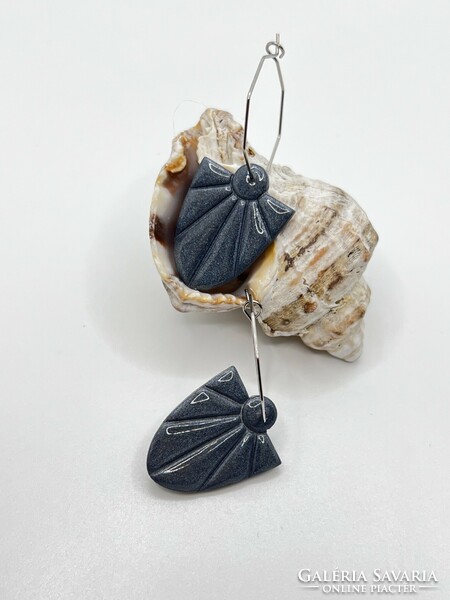 Anthracite handmade earrings