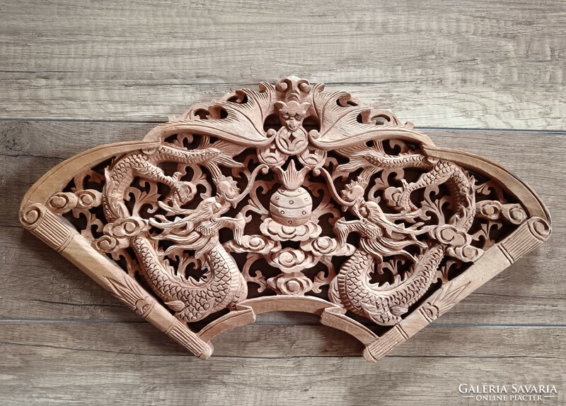 Old Chinese carved sandalwood