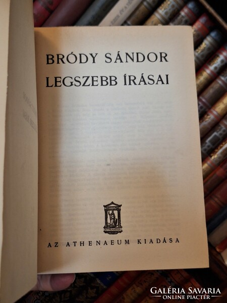 1935-ATHENAEUM-BRÓDY SÁNDOR LEGSZEBB IRÁSAI-igen szép!