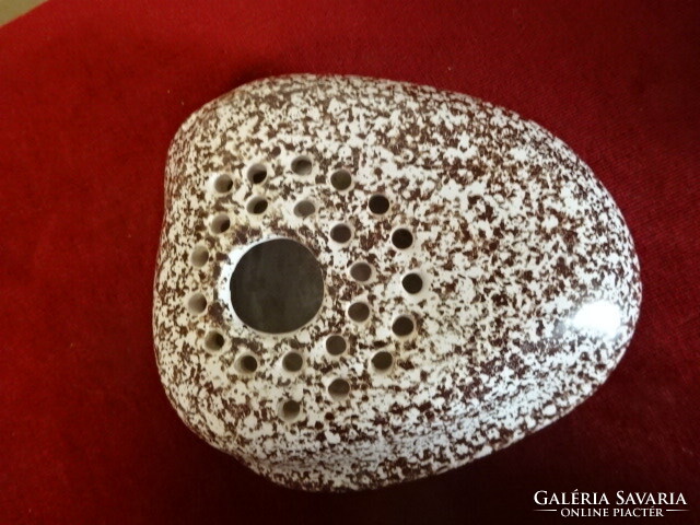 Glazed ceramic ikebana, stone-shaped, size 18x16x8 cm. Jokai.