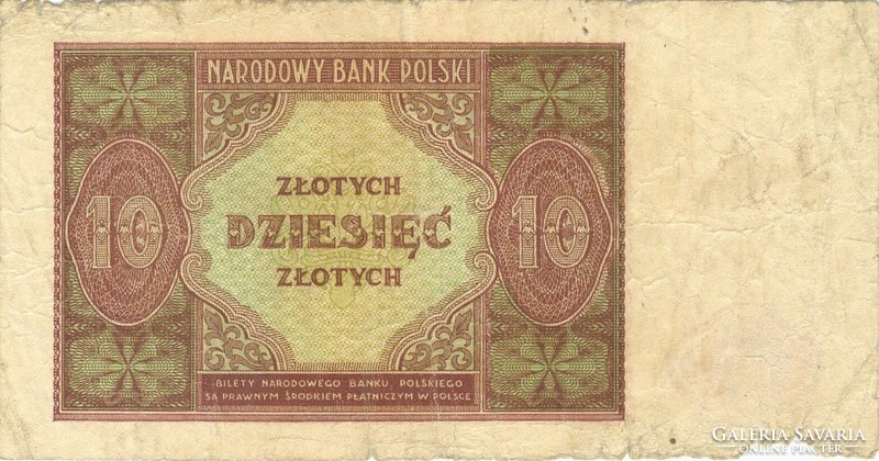 10 Zloty zlotych 1946 poland 2.