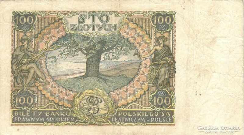 100 zloty zlotych 1934 Lengyelország 1.