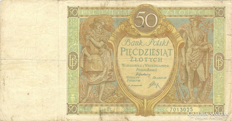 50 zloty zlotych 1929 Lengyelország 2.