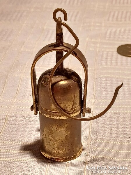 Small brass miner's lamp ornament