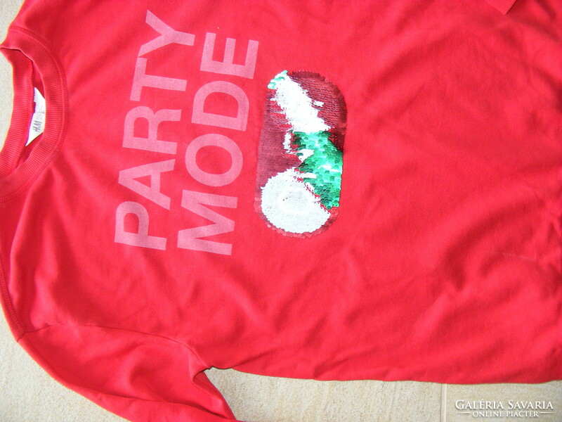 " Party Mode Off-On" H&M pulóver, felső, kamasz, gyermek, gyerek  170-es méret