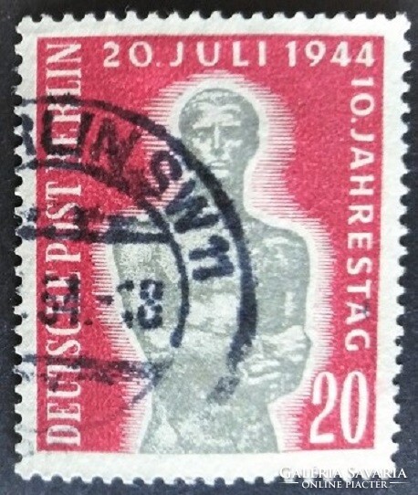 Bb119p / Germany - Berlin 1954 anniversary of the assassination of Hitler stamp stamped