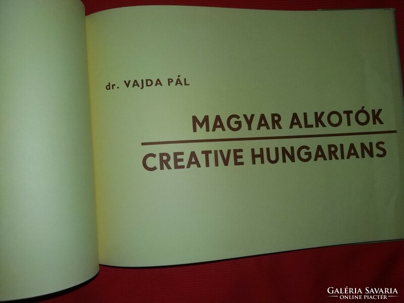 Dr. Vajda Pál :Magyar alkotók ÉLETRAJZOK illusztrált könyv a teljesség igényével NOVEX képek szerin