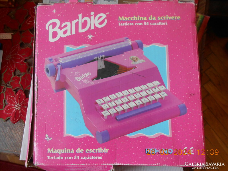 Barbie typewriter in box, 1996
