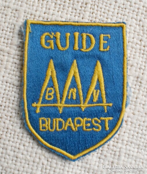 Guide BNV Budapest , hímzett felvarró 6,1 x 4,5 cm turisztika