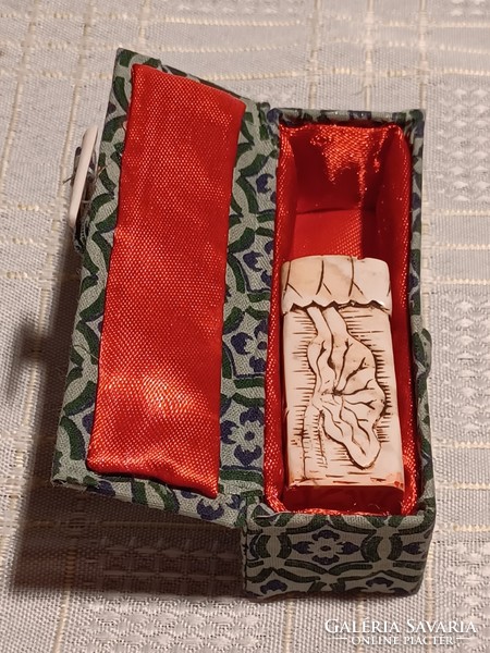 Carved Chinese seal in holder