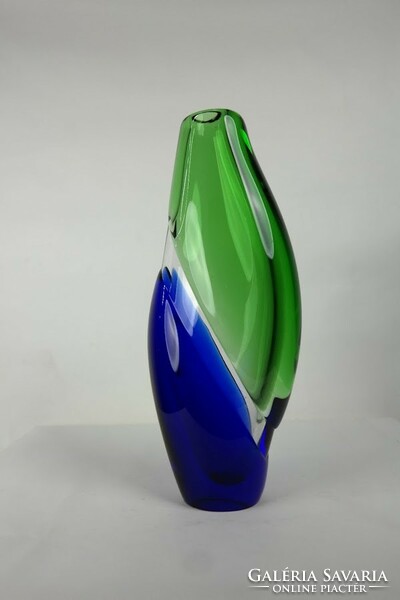 Vintage Czech skrdlovice glass vase - 51926