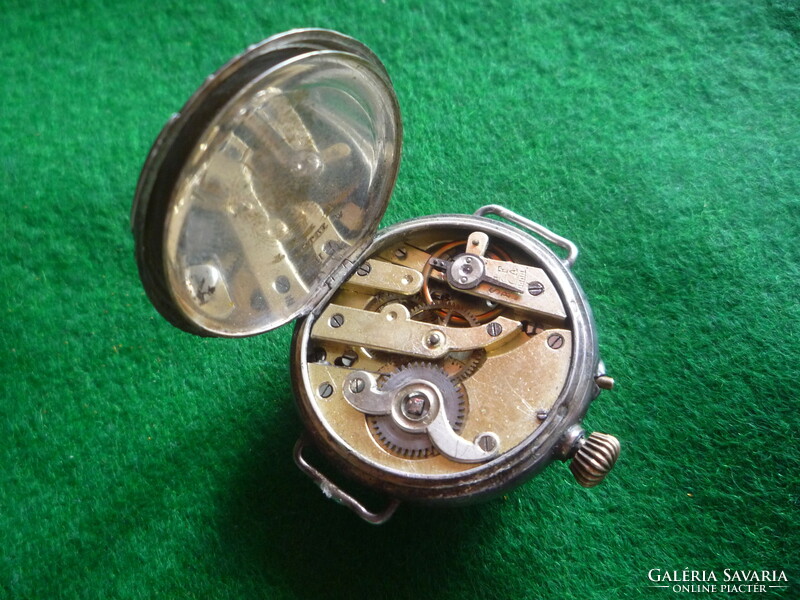 Old silver watch.