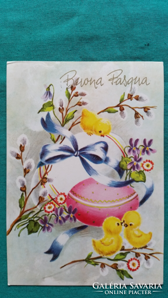 Húsvéti üdvözlő képeslap, postatiszta