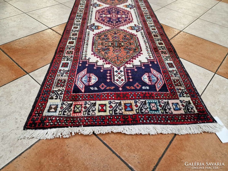 Gyönyörű iráni ardebil 70x290 kézi csomózású gyapjú perzsa futó szőnyeg MZ252