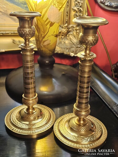 Pair of french candlesticks - empire