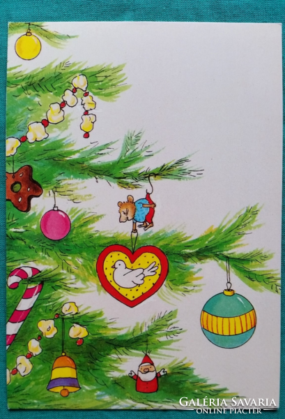 Karácsonyi üdvözlő képeslap, UNICEF, postatiszta