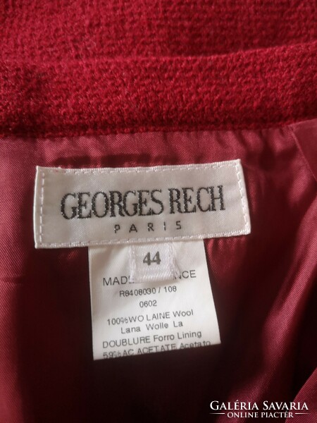 Georges Rech 42-es piros tiszta gyapjú szoknya