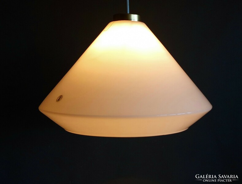 Bauhaus mennyezeti lámpa Muránói tejüveg búrával ALKUDHATÓ