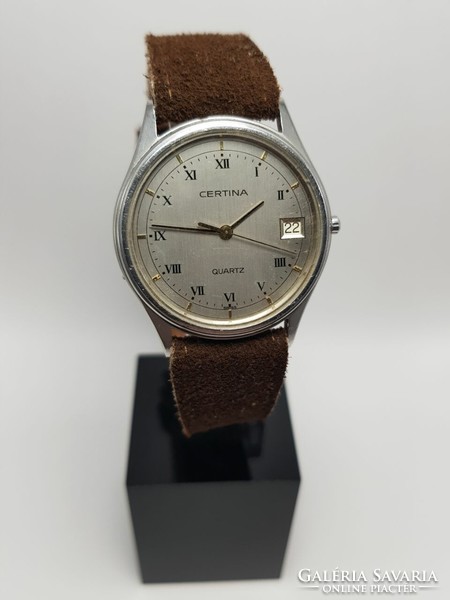 Beautiful certina quartz wristwatch with Swiss steel case