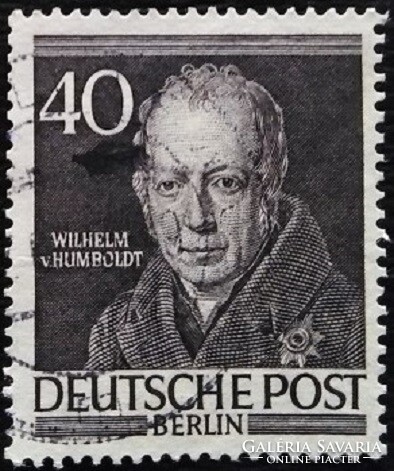 BB100p / Németország - Berlin 1952 Híres Berliniek I. bélyegsor 40 Pf. értéke pecsételt