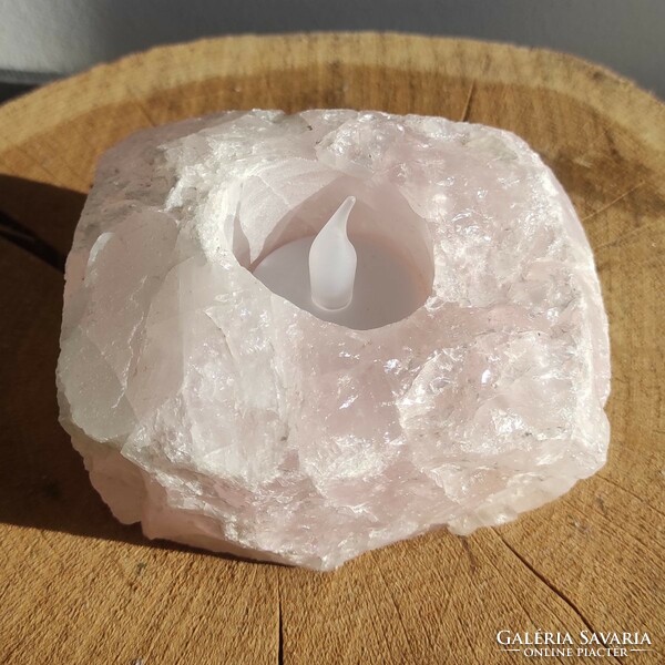 Rose quartz candle holder - 1 kg