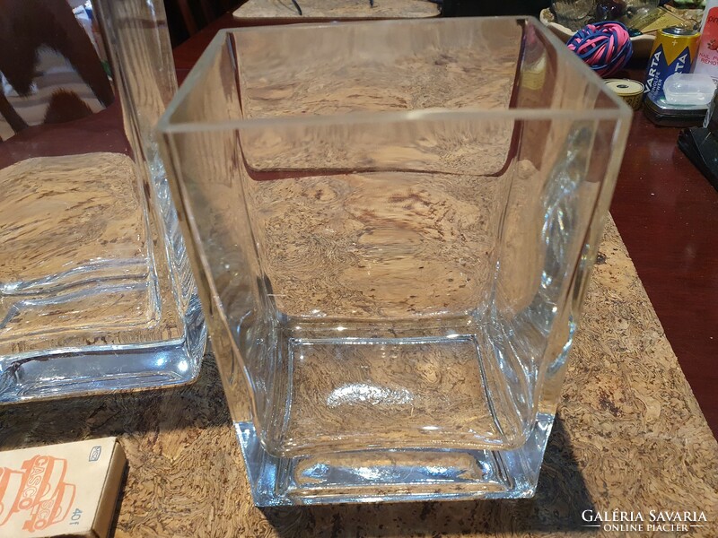 Vastagfalú súlyos kézzel készített üvegvázák tárolók