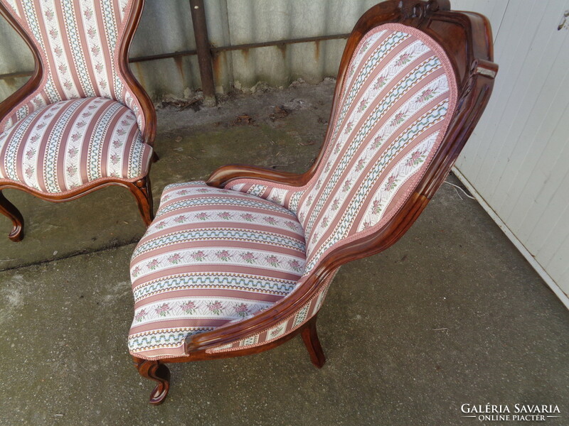 Pair of ladies armchairs