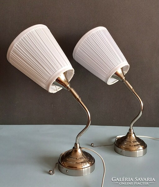 Pair of chrome wall lamps, art deco design, negotiable