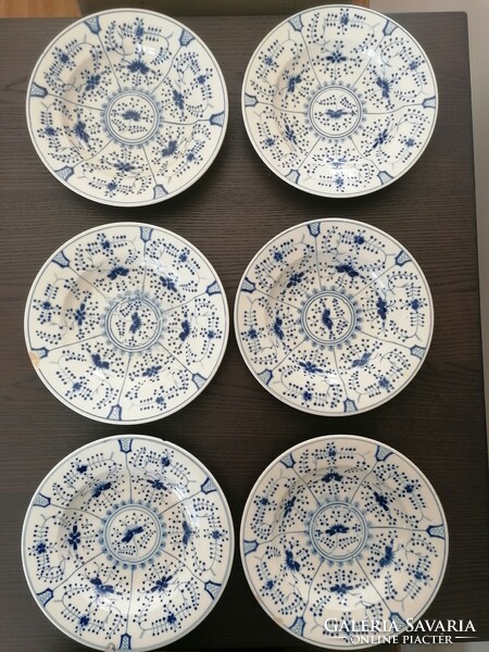 6 Personal, antique Zsolnay tableware, 19th century It's over
