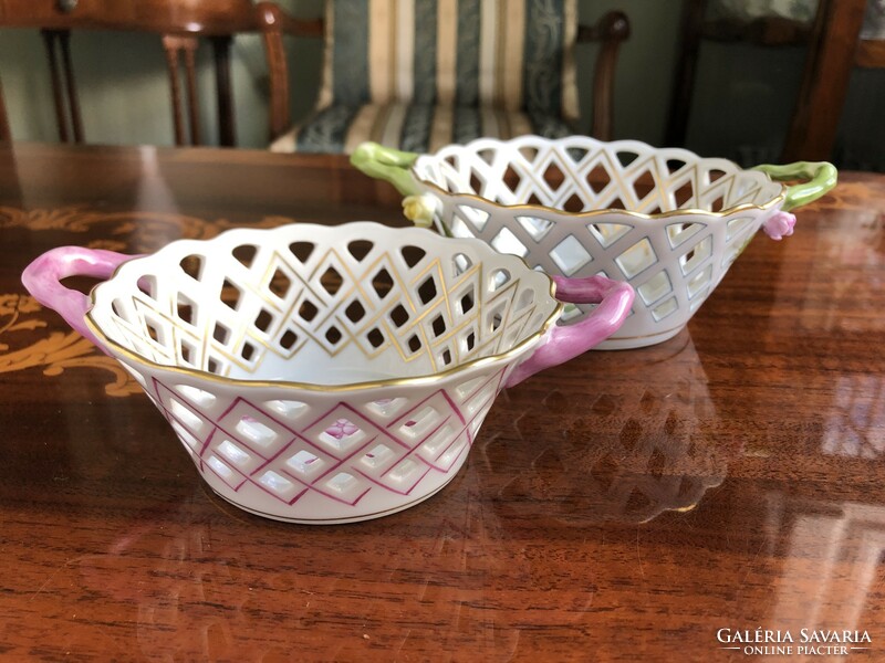 2 Openwork baskets from Herend