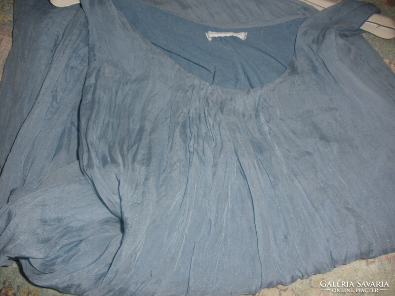 Silk dress, blue 100% silk
