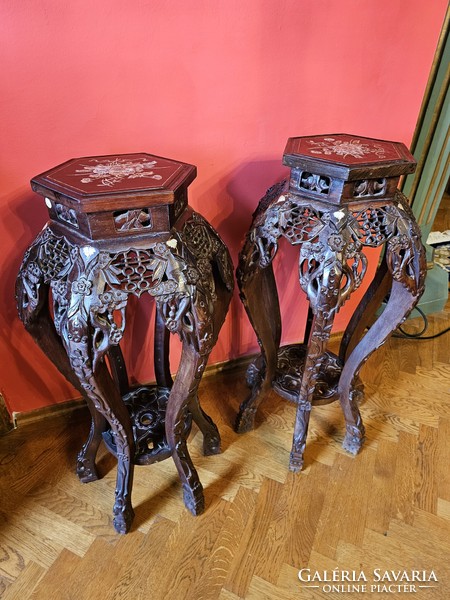 Pair of old chinese pedestals