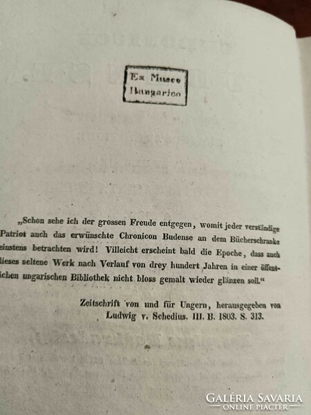 PODHRADCZKY, (József) Josephus: Chronicon Budense, 1838-as bőr és kemény karton kötés