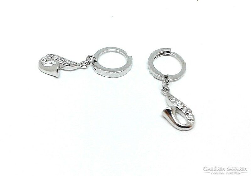 Saxophone silver dangling earrings (zal-ag119721)