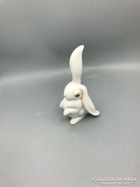 Hand-painted bunny with standing ears from Herend