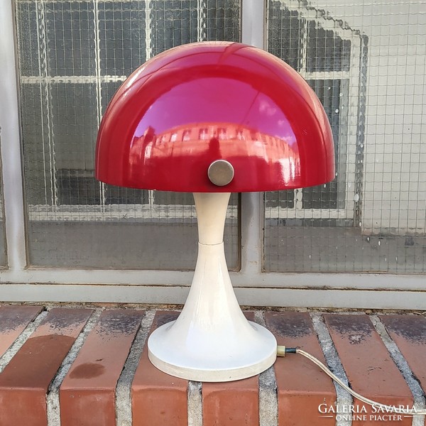 Retro - space age table lamp /white - red/