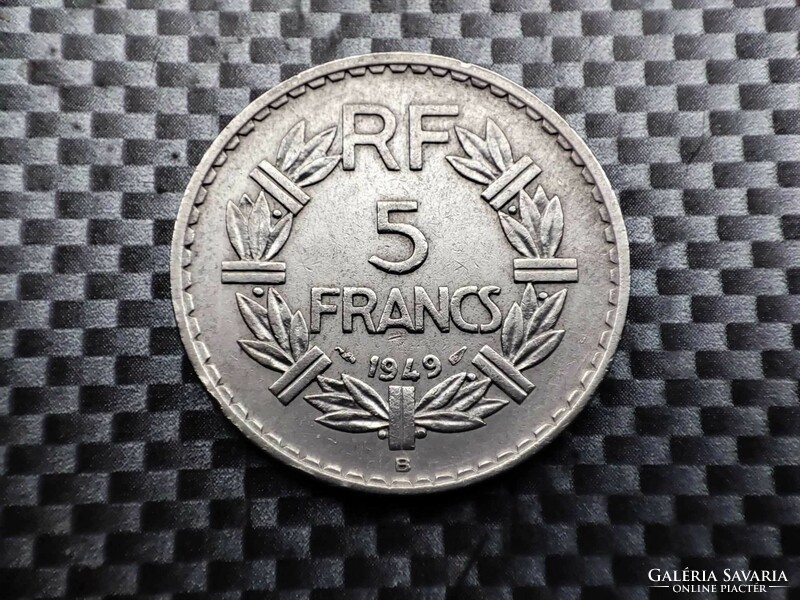 France 5 francs, 1949 mint mark b - beaumont-le-roger