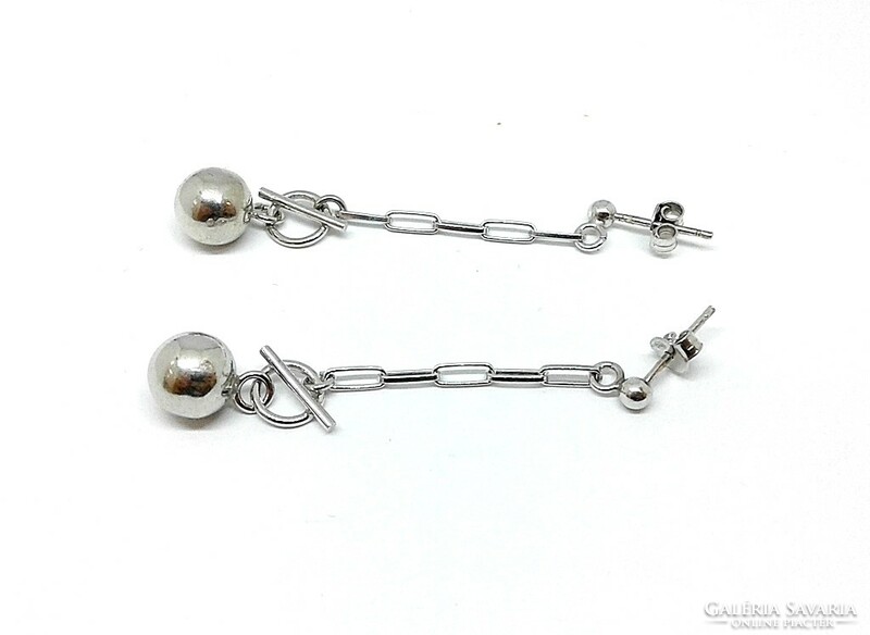 Modern silver ball earrings (zal-ag117558)
