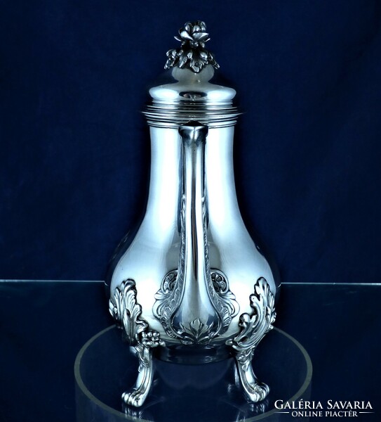 Sumptuous, antique silver pourer, Paris, ca. 1880!!!