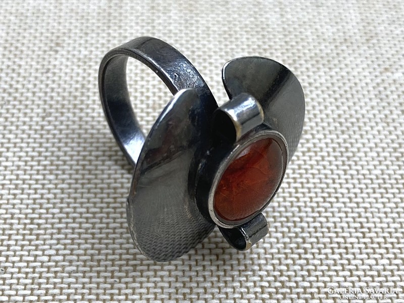 Modernist applied art gold jewelry ring