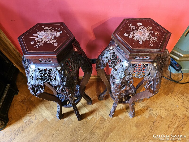 Pair of old Chinese pedestals