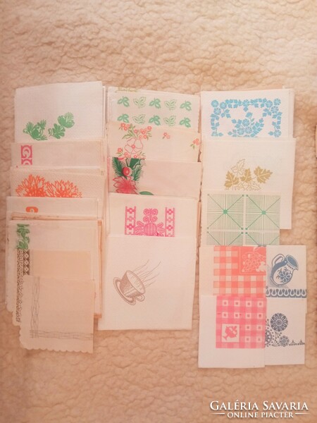 100 piece retro napkin collection, paper napkins smaller than normal