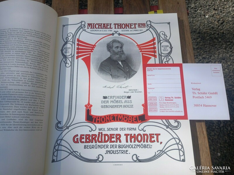 Thonet katalógus 1904 (reprint képes album) német nyelven, Gyűjtők Könyve
