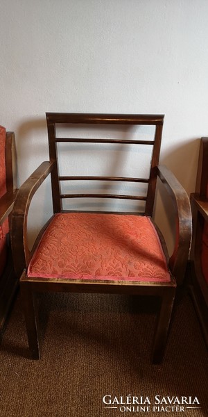 Art deco, Louis Kozma style chairs and bed frame