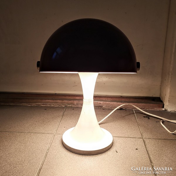 Retro - space age table lamp /white - red/